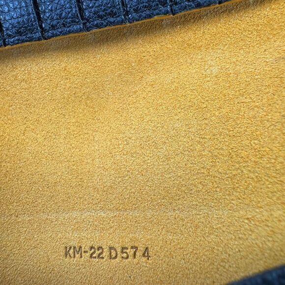 Salvatore Ferragamo Gancio Perforated Navy Leather Passport Holder - Picture 12 of 12